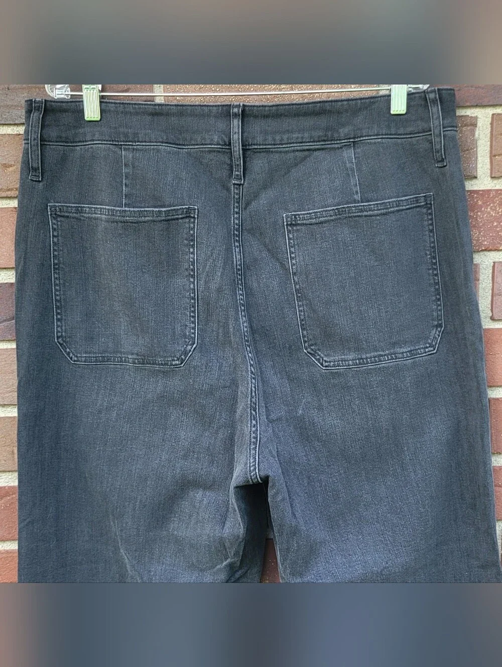 J.Crew '96 Denim Trousers Wide Leg Charcoal Jeans Womens Size 34, Measures 38x32